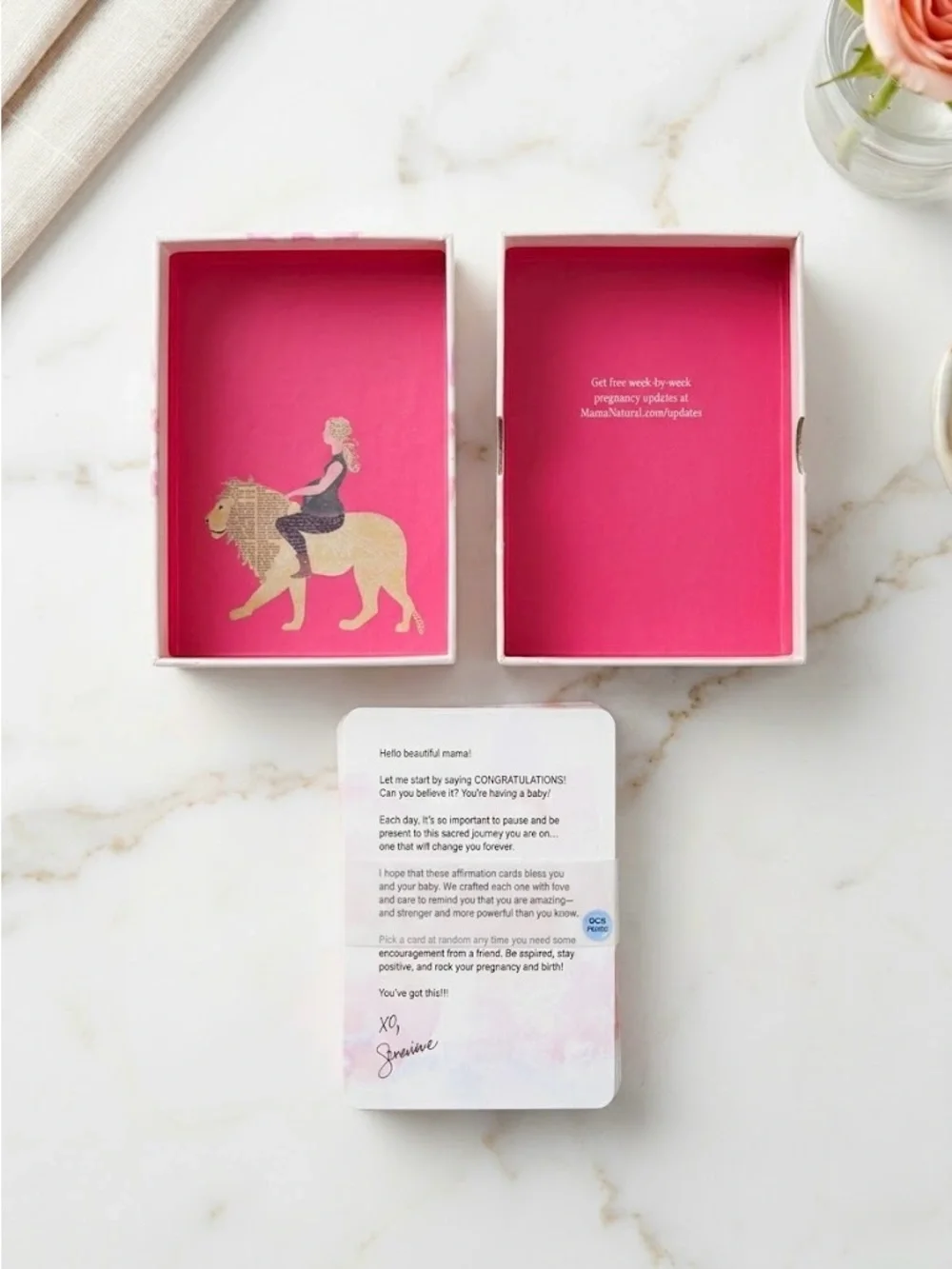 Mama Natural Pregnancy Affirmation Cards Deck Set Complete Genevieve Howland NEW